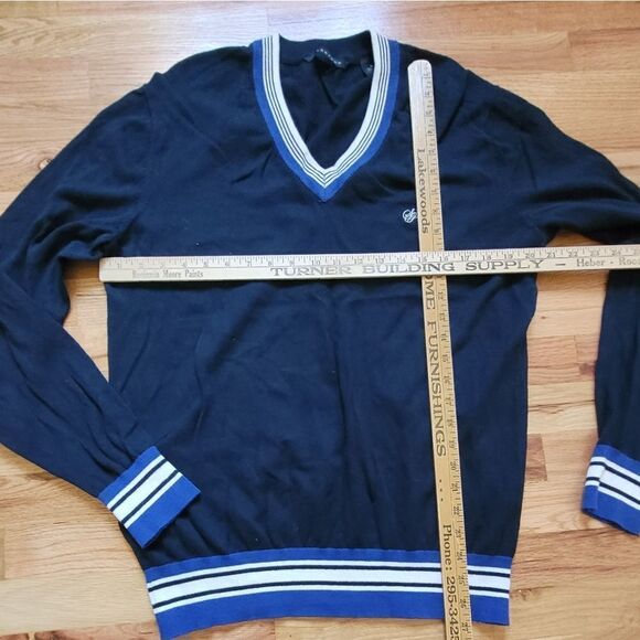 Sean Jean Tipped V Neck Knit Sweater XL - Picture 7 of 7